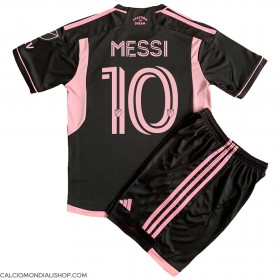 Maglie da calcio Inter Miami Lionel Messi #10 Seconda Maglia Bambino 2023-24 Manica Corta (+ Pantaloni corti)